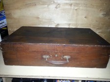 WOODEN SUITCASE VINTAGE BOX