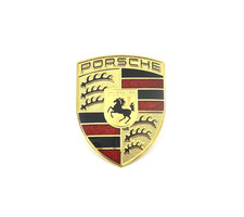 PORSCHE CARRERA GT 980 Front Hood Emblem 98055920100 NEW GENUINE