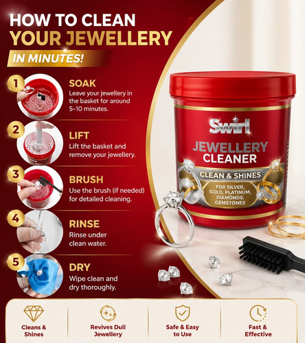 Liquid jewellery cleaner with - cleaner,