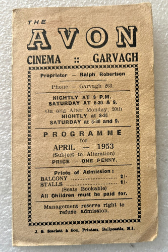 1953 cinema programme avon - programme,