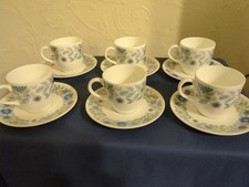 Wedgwood Clementine Bone China 6 x Expresso Cups And Saucers