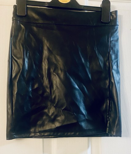 Pvc mini skirt black zip - skirt, zip-up