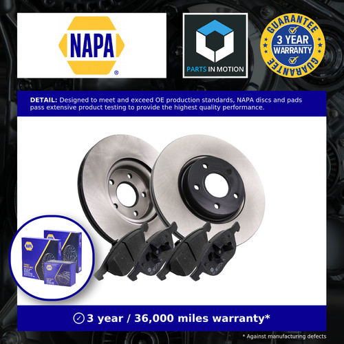 Vented brake discs and pads - 2x,
