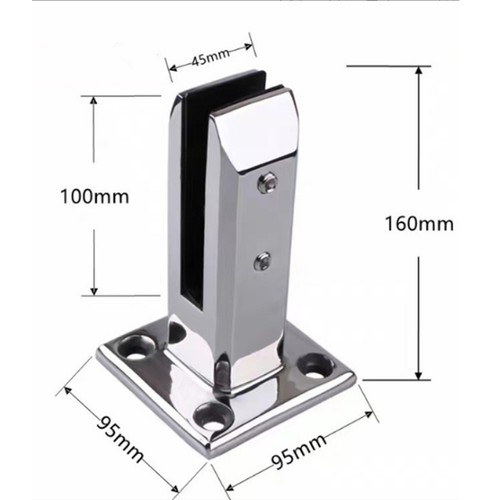 Glass clamps spigots floor - glass,