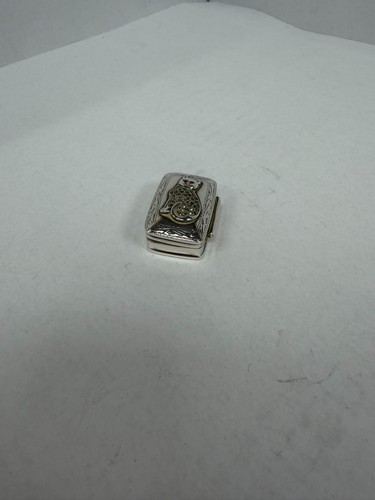 Solid sterling silver pill - solid,