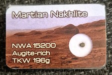 NWA 15200 Martian Nakhlite Meteorite Micro in display box