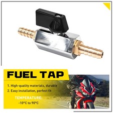8mm In-Line Petrol On-Off Fuel Tap Switch Petcock Valve - Motorcycle Bike ATV
