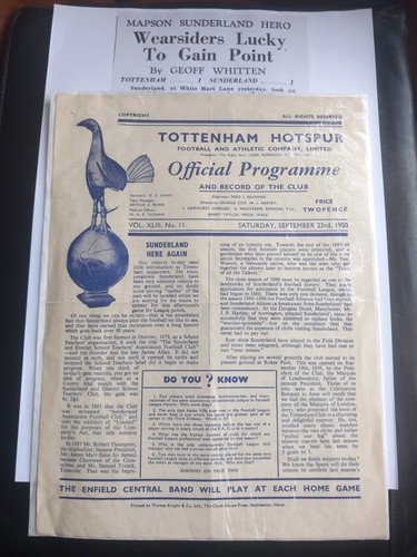 1950 tottenham sunderland - 1950/51, v