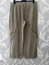 George ladies linen khaki trousers size 16
