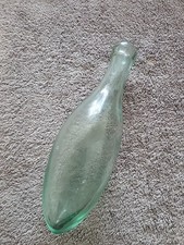 Antique Torpedo Bottle Aqua Green K Stamped Kilner Bros London