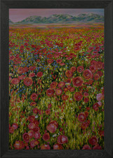 Poppy Field Landscape Painting