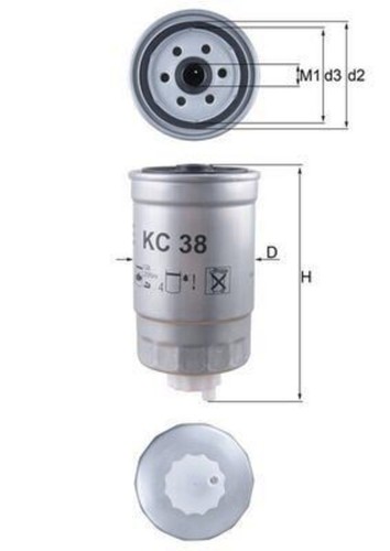 Fuel filter mahle fits - fuel,