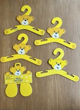 Build A Bear Hangers Yellow Card 5-Pack 1 Taped 4 Coat Hangers 1 Shoe Hanger