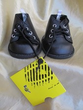 Build A Bear Workshop Black Work or Biker Boots Lace Up with Dr Martens Label