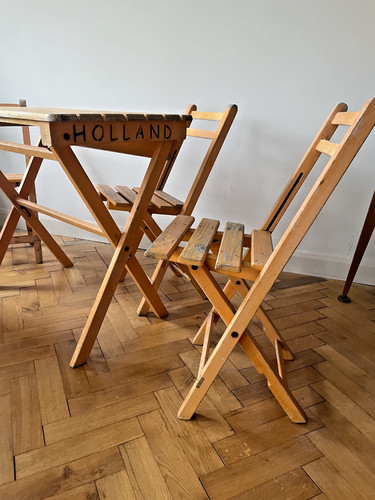 Bistro folding chairs table - chairs,