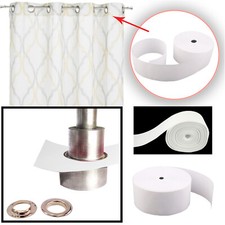50m Curtain Tape Drapery Eyelet Ring Sewing DIY Grommet Heading Header Tape 10cm