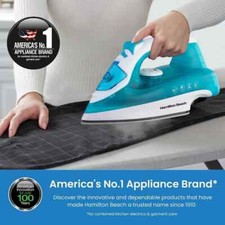 2200W Steam Iron Non-Stick Ceramic Soleplate Easy Fill