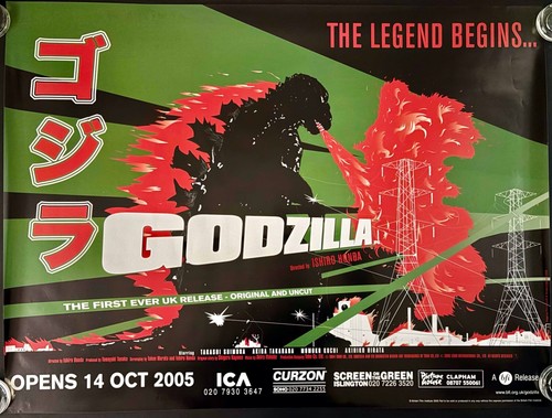 Godzilla original quad film - godzilla,