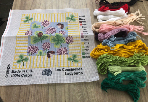 Dmc tapestry kit ladybirds - kit-,