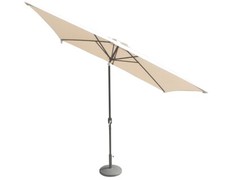 3 X 2.4 Metre Rectangular Garden Parasol/ Umbrella- Crank And Tilt. Ivory Colour