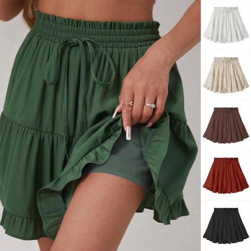 Ladies ruffle mini skirts - ruffle,