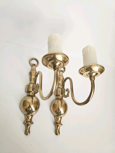 Vintage brass wall - lights, with