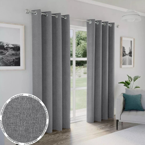 Thick blackout curtains eyelet - thick,