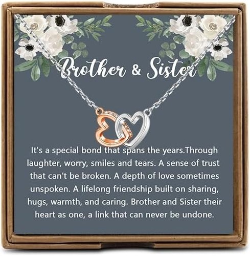 Brother and sister necklace - brother,
