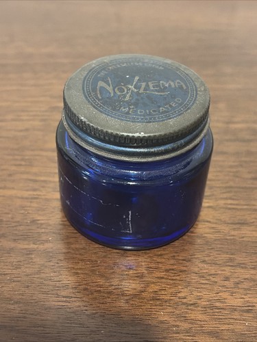 Vintage noxzema jar cobalt - vintage,