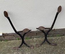 ANTIQUE CAST IRON BENCH ENDS