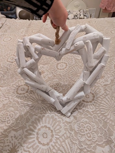 White driftwood heart home - heart,
