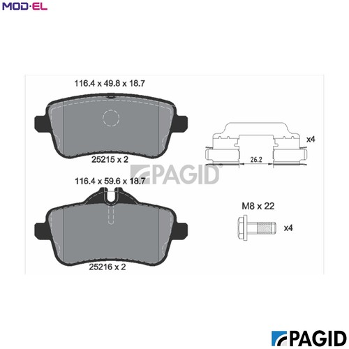 Brake pad set disc - brake,