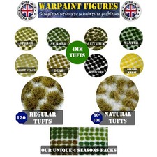 120x 4mm Static Grass Tufts MULTI-COLOUR ACW 6mm 15mm 20mm 25mm 28mm 1/300