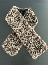 Harrods faux Fur scarf animal print by Cornelia James Luxurious warm & elegant  