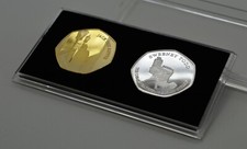 SWEENEY TODD, JACK THE RIPPER Silver & 24ct Gold Commemoratives in 50p Coin Case