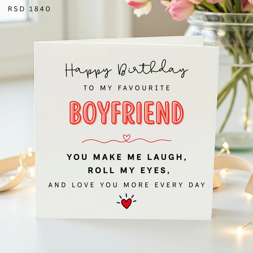 Boyfriend birthday card for - boyfriend,