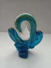 Mdina Glass Knot Sculpture Sea Sand 5.1/2" x 4.1/2" Paperweight Excellent Cond.