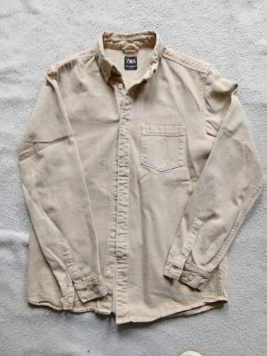 Zara men beige shirt medium - zara,
