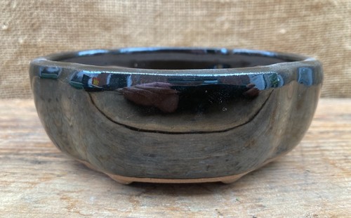 Black glazed cloud shaped - black,