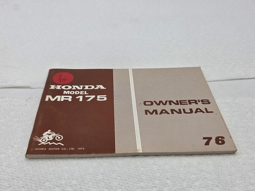 1976 honda mr175 owner - honda,