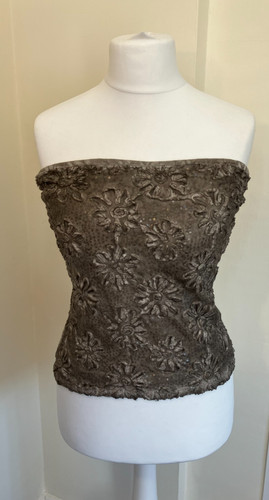 Boob tube with - sequins,