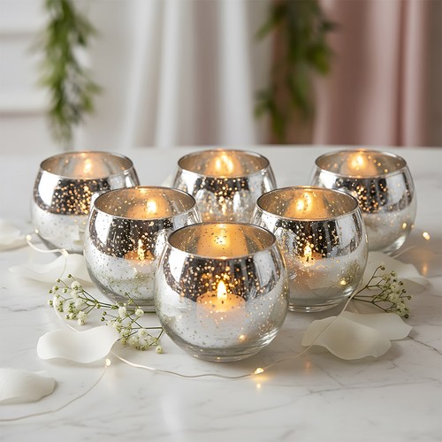 Glass tea light holders - glass,