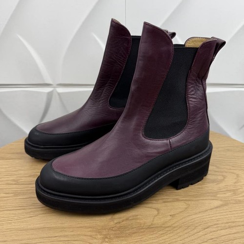 Women jigsaw boots - boots, burgundy
