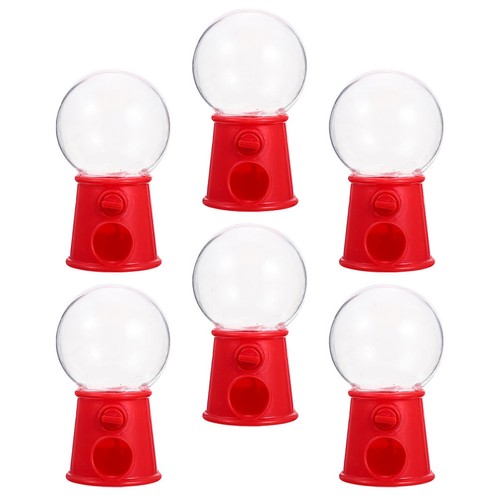 6pcs plastic mini gumballs - plastic,