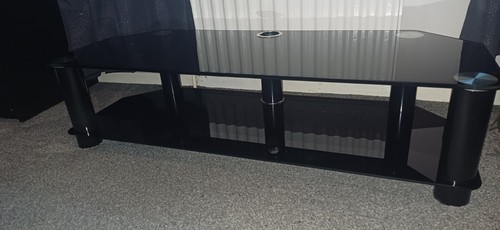 Black glass stand - glass, tv