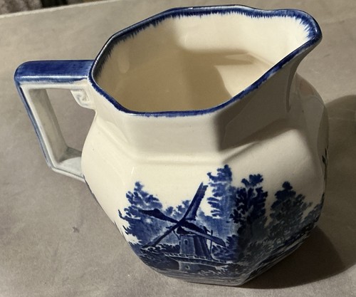 Antique c1930 blue - &, white