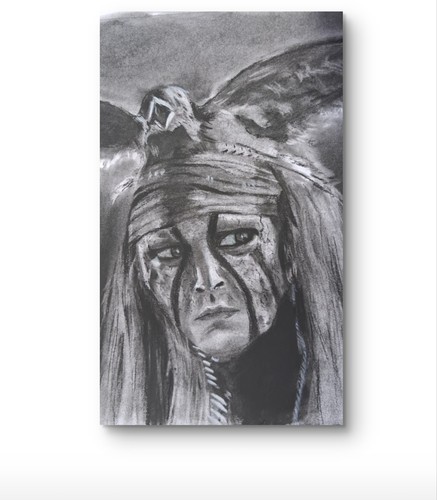 Charcoal drawing tonto - drawing, from