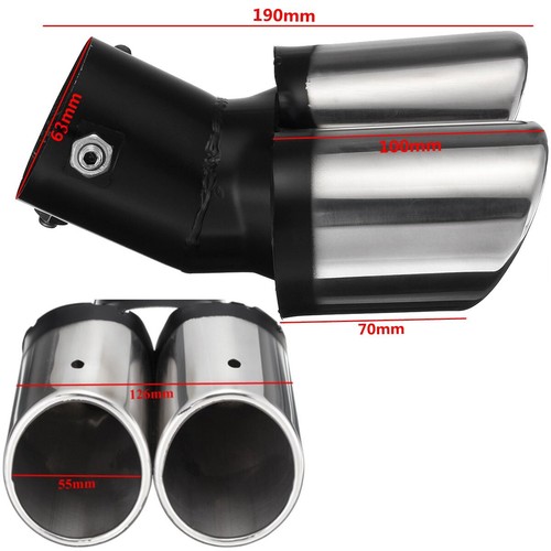 Car tailpipe twin exhaust - tailpipe, tip