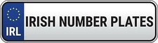 IRISH  IRELAND NUMBER PLATES STANDARD SIZE TWO WHITE TOP QUALITY FREE DELIVERY