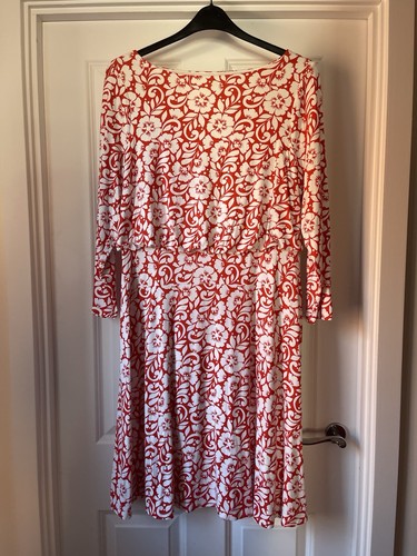 Boden nellie red white floral - red,